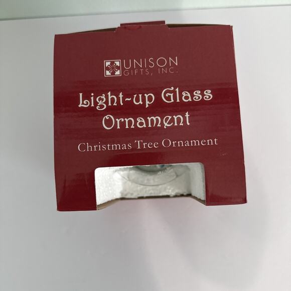 Spun Glass Christmas Tree in Globe Light Up Ornament 6" Clear NEW - Picture 7 of 8